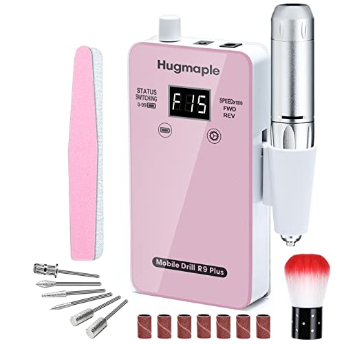 Professional Nail Drills for Acrylic Nails, 30000rpm Electric Nail Drill Machine Set , Acrylic Polygel Nail E-File Manicure Pedicure Machine for Beginners and Salon Use (Pink)