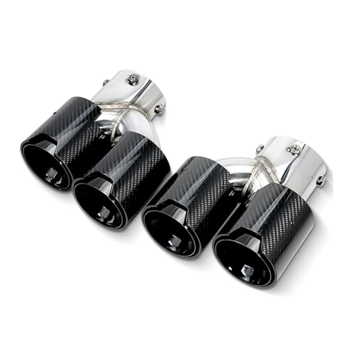 PacuM 2Pcs/1Set Exhaust Tips Compatible With BMW G20 G21 G22 G23 G26 G28 G42 M240i M330i M340i M440i M Sport Carbon Fiber Muffler Pipe Tail pipe