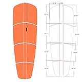 Abahub 12 Piece Surf SUP Deck Traction Pad Premium EVA with Tail Kicker 3M Adhesive for Paddleboard Longboard Surfboard Orange