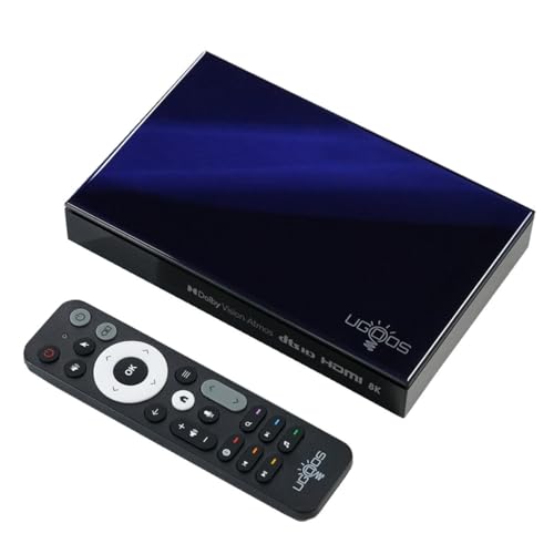 Ugoos SK1 8K UHD TV Box Amlogic S928X-K Android 11.0 LPDDR4 8GB RAM 128GB ROM WiFi6 1000M BT5.2 USB3.0 Support AV1 H.265 8K 60fps VP9 HDR Box, Navy Blue