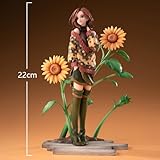 QAHEART Anime Illustration Komatsu Nana Figure Sunflower Floor Stand Girl Figure Original Painting Figure Desktop Ornament