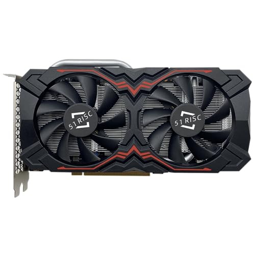 51RISC GeForce GTX 1660 Super Graphics Card, 6GB GDDR6 Gaming PC GPU 192bit Video Card PCIe 3.0 x16 DP HDMI DVI Display 1660S Game Cards