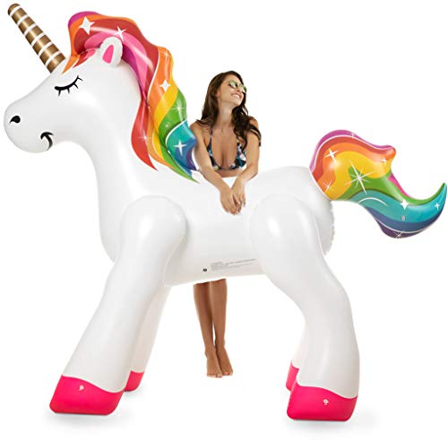 VICKEA Large Inflatable Rainbow Unicorn Sprinkler, Water Sprinklers Toys for Summer Party Fun