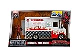 Marvel Deadpool & Taco Truck Die-cast Car, 1:24 Scale Vehicle, 2.75Collectible Figurine