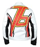 White Leather Jacket Men - Cosplay Leather Jacket Men - Soldier 76 Video Game Jacket for Men