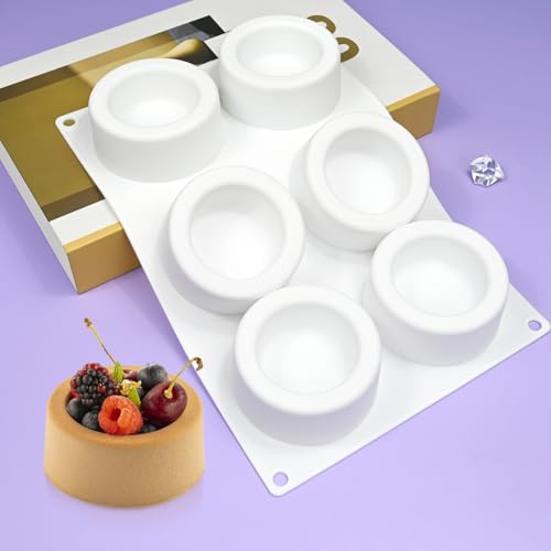 mostsom Silicone Molds Mousse Mold Round Cup Design Silicone Cake Molds Dessert Baking Tools Mousse Mould Kitchen Supplies (I_ Round Cup)