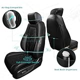 FEINEPRO for Honda CRV Seat Covers 2017-2022 - Custom Fit CRV Seat Covers EX-L/EX/LX/Sport/Touring/Special Edition Hybrid & Gas - Leather CR-V Seat Covers Full Set Waterproof Comfortable - Black