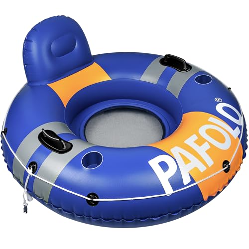 River Tubes for Floating Heavy Duty, Pool Float Adult, 45" Inflatable Float Tube for Beach Lake Rafting, River Floats with Mesh Bottom