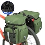 Sunpeak Bike Bag Accessories Panniers for Bicycle Rear Rack Bag 50L Waterproof Mountain Electric Bike Saddle Bag for Cycling Traveling Commuting Green