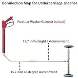 RIDGE WASHER Pressure Washer Undercarriage Cleaner, 16 Inch Undercarriage Washer, Pressure Washer Under Car Cleaner with Straight Extension Wand, 4000 PSI