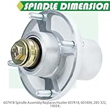 POSFLAG 3 Pack 607418 Spindle Assembly with 604664 Pulley Replaces Hustler 607418 Spindle 607418, 601804 Hustler 601804 Spindle Assembly, Hustler Raptor SD 54 Parts, Hustler Raptor SD 54 Deck Spindles