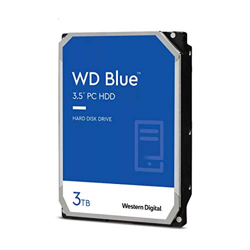 Western Digital 3TB WD Blue PC Hard Drive - 5400 RPM Class, SATA 6 Gb/s, 256 MB Cache, 3.5" - WD30EZAZ (Renewed)