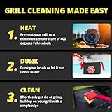 Grill Rescue Griddle Brush –Bristle-Free, Heavy-Duty Griddle Cleaner for Flat Tops & BBQ Griddles | Heat Resistant, Safe for Nonstick Surfaces, Cast Iron & Stainless Steel (Griddle brush with scraper)