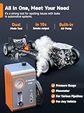 FOXWELL ST203 Smoke Machine Automotive Leak Detector, Auto EVAP Smoke Machine Leak Tetser with Built-in Air Pump, Pressure Gauge and Flowmeter, Emission Vacuum Exhaust Smoke Tester Tools Kit for Cars