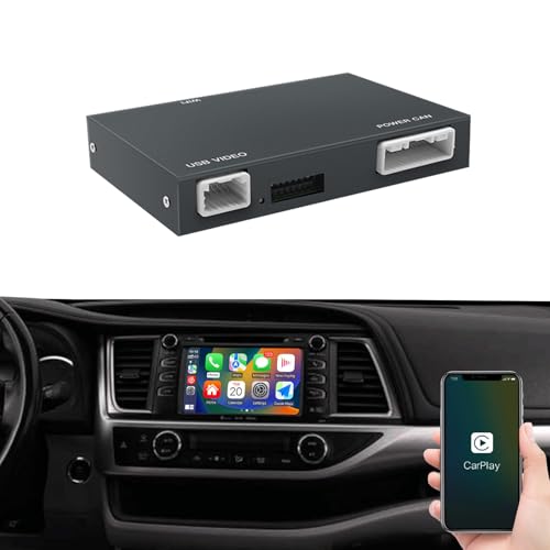 NAVIVOX Wireless Carplay/Android Auto Adapter for Toyota Entune2.0 & Touch2 New Version 2014-2019 Fit for Tundra/4Runner/RAV4/Tacoma/Camry/Corolla/Avalon/Prius/CH-R/Sienna/Highlander