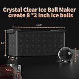 Clear Ice Ball Maker for Whiskey: FDDBI Circle Ice Cube Tray Make 2Inch Ice Sphere - Clear Ice Cube Maker for Old Fashioned Bourbon Whisky