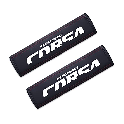 APNLOWR 2Pcs Car Seat Belt Cover,for Opel Corsa Seat Belt Pad Soft Breathable Seatbelt Shoulder Leather Seatbelt Cushion Car Interior Accessorie,White/A