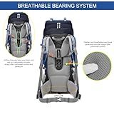 MOUNTAINTOP 80L Internal Frame Backpack for Man & Women Backpacking Hiking Backpack with Rain Cover,Blue