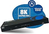 OREI 8K HDMI Splitter 1 in 4 Out, 1 x 4 Duplicate/Mirro Screen with Audio Extractor UltraHD Supports Upto 4K @ 120Hz IR EDID HDCP 2.3 for PS5, Xbox, NVIDIA (BK-104A)