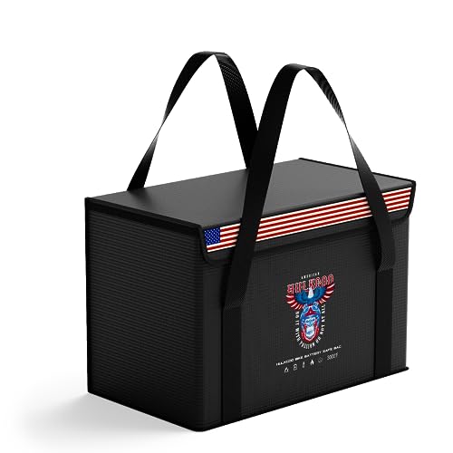 HulkGoo 12V 100Ah LiFePO4 Lithium Battery Fireproof Safe Bag Large Capacity Explosion-Proof Container LiPO Guard Protective Case Waterproof Storage Box(14 * 9.5 * 7.8inch)