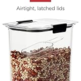 Rubbermaid Brilliance 14-Piece Food Storage Container Set with Scoops, Airtight, BPA-Free, for Kitchen and Pantry Organization