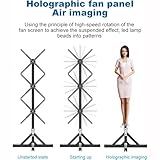 XQZMZSCP 3D Hologram Fan,50CM 3D Hologram Projector Advertising Display,1X3 Video Wall for Human Size 3D LED Hologram Fan Display