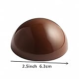 Large Half Ball Chocolate Mold Ball Polycarbonate Mould Chocolate Semi Sphere Mold Tray (Large 2.5inch)