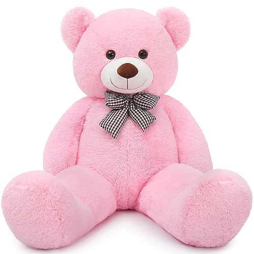 MaoGoLan Huge Pink Stuffed Animals 47 inch Life Size Cute Teddy Bears Big Giant Teddy 4 Feet for Baby Girls Shower Decorations