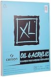 Canson XL Series Oil and Acrylic Paper, Foldover Pad, 11x14 inches, 24 Sheets (136lb/290g) - Artist Paper for Adults and Students