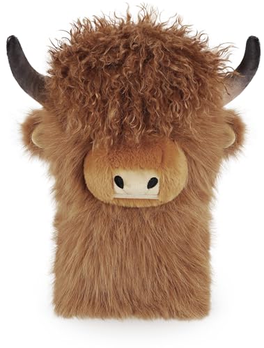 Curly-haired Highland Cow Driver Headcover Funny, Soft Cozy Plush Animal Golf Driver Head Cover Brown