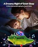 Night Light for Kids Room, Dinosaur Night Light Projector for Boy Room, Dino Lamp with 14 White Noises and 360 Degree Rotation, Dino Crawling Toy, Christmas Birthday Gift for 3-8 Year Old Boys