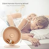 Niteangel Wooden Hamster Exercise Wheel: - Silent Hamster Running Wheel for Hamsters Gerbil Mice and Other Similar-Sized Small Pets (L)