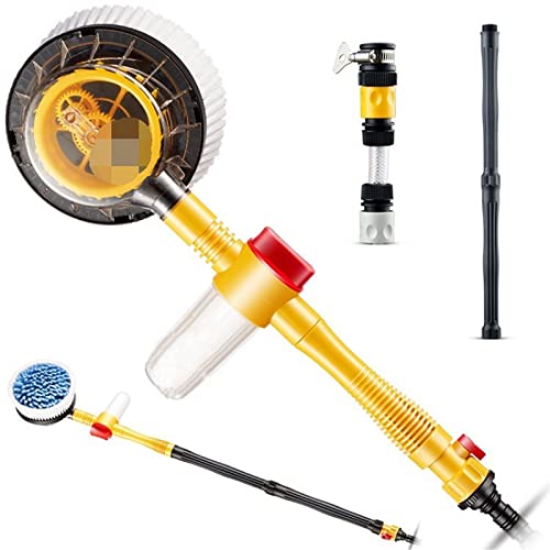 Rotating Car Wash Brush, 360 Degree Automatic Rotating Adjustable Dip Wash Brush High Pressure Washer for Vehicle Cleaning
