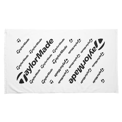 TaylorMade Golf Tour Towel, White Small