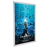 SnapeZo Poster Frame 24x36 Inches, Silver 1.2 Inch Aluminum Profile, Front-Loading Snap Frame, Wall Mounting, Premium Series