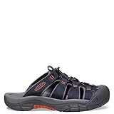 KEEN Men's Newport Closed Toe Slip On Slide Sandals, Sky Captain/Bombay Brown, 10.5