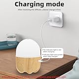 SEEDSEEL 150ML Rechargeable Battery Operated Essential Oil Diffuser, Portable Cordless Aromatherapy Air Diffuser with 7 LED Color Changing Lights（Yellow Wood）