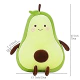 XICHEN 27 Inch Green Large Simulation Avocado Plush Toy Doll Sleeping Pillow - Holiday Warm Gift Plush Toy (Seated)