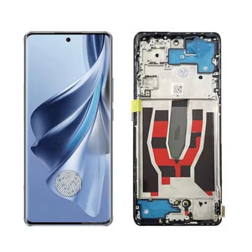 for Oppo Reno10 Reno 10 5G Global CPH2531 6.7inch LCD Display Touch Screen Digitizer Assembly Replacement Repair Parts (Black with Frame)