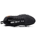 SKDOIUL Mens Walking Sneakers mesh Breathable Comfort Fashion Sport Athletic Running Shoes Man Runner Jogging Shoes Casual Tennis Trainers All Black 10