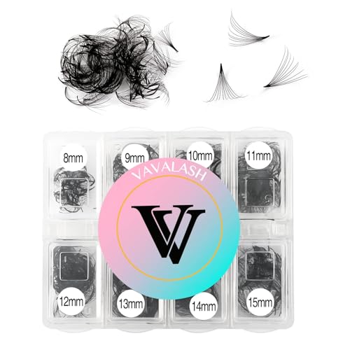 VAVALASH 600 Fans Premade Fans Eyelash Extensions 5D 6D 7D 8D 10D 12D 14D 16D 24D Premade Lash Fans 8-15mm Mixed Length Promade Loose Fans Thin Base Premade Volume Lash Extension(10D-0.05-D-8-15mm)