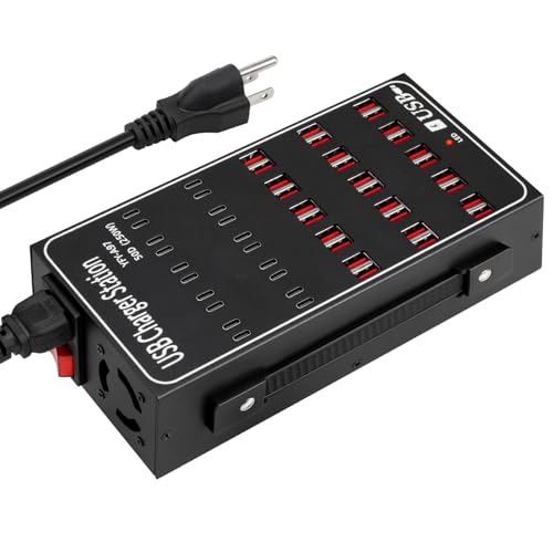 Multi-Device Charging Station, 50 Ports (30 USB A + 20 USB C) 250W Charging Station for iPhone, Android Phones, Tablets, iPads, Headphones and More Electronic Devices