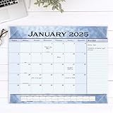 2025 AT-A-GLANCE® Monthly Desk Pad, 21-3/4" x 17", Slate Blue, January 2025 To December 2025, 89701