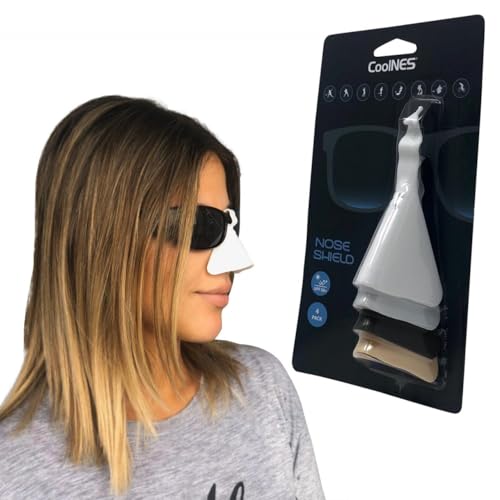 CoolNES - 4 Pack - UV Nose Guards for Glasses - Skin Sun Protection - Shield Guard Protector UPF 50+ Patented