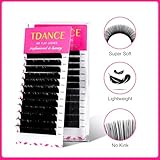 TDANCE Flat Lashes Eyelash Extensions 0.15/0.2mm Thickness Super Soft Air Flat Lash Extensions Ellipse Eyelash Extensions Matte Black Flat Eyelash Extensions Salon Use(Air Flat,0.15-D,8-15mm)