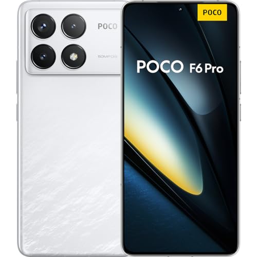 Xiaomi Poco F6 Pro 5G (512GB + 12GB) Global Version Unlocked 6.67" 120Hz 50Mp Triple Camera (for Tmobile Mint Tello & Global) (White)