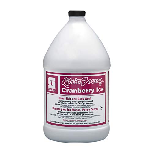 SPARTAN Lite'n Foamy Cranberry Ice Hand, Hair, and Body Wash - Case of 4 Gallons
