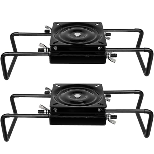 Boat Seat Swivel Base Mount,Boat Seat Pedestal Mount Clamp on with Swivel for Jon/Fishing/Kayak/Bass/Skiff with Bench,Clamp Adjusts from 7 1/2 to 20 inches,Powder-Coated Galvanized Steel