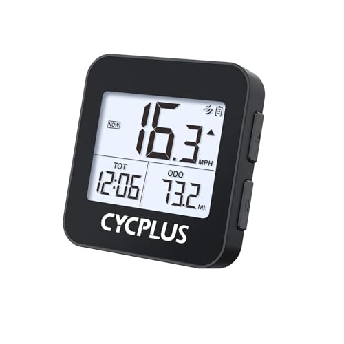 CYCPLUS GPS Bike Computer, Wireless Cycling Computer with Automatic Backlight, Bicycle Speedometer Odometer with Waterproof and Large Battery, Provide Professional Data Analysis(New Upgraded)