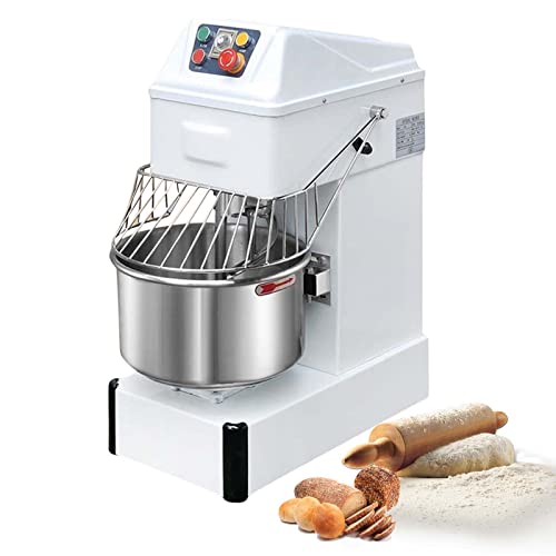 INTBUYING 18Qt Commercial Dough Food Mixer Kneading Machine Flour Blending Mixing Machine 2 Speed Dough Agitator Stainless Steel Stand Bread Pizza Dough Kneader 1500W with Timing Function 110V